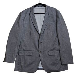 Haggar In Motion Tailored Fit The Knit Blazer In Gray Size 44 L
